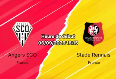 Pronostic Angers Rennes – Stade Raymond Kopa, Ligue 1 3e journée 6 septembre 2026