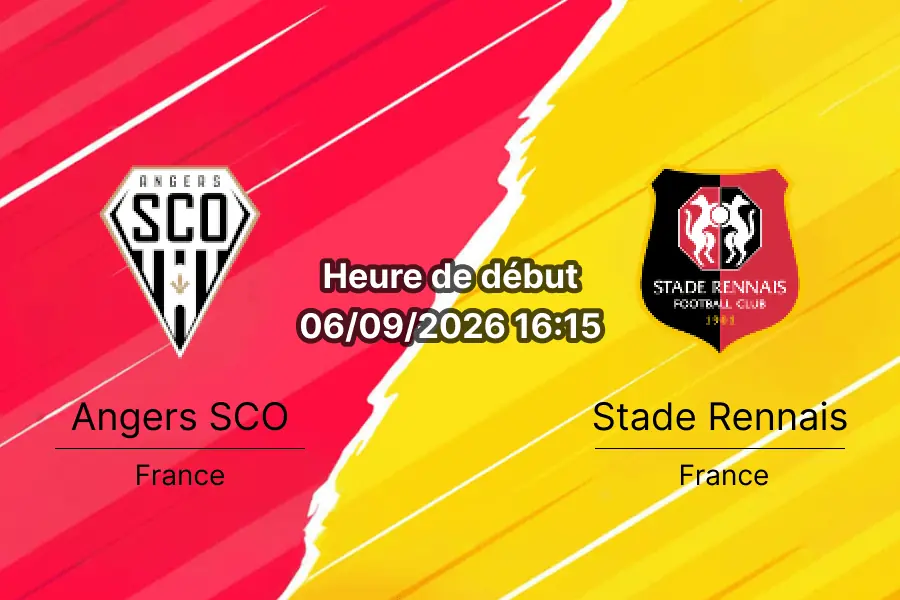 Pronostic Angers Rennes – Stade Raymond Kopa, Ligue 1 3e journée 6 septembre 2026