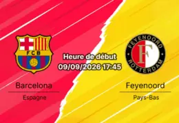 Pronostic Barcelone Feyenoord – Spotify Camp Nou, Ligue des champions 1re journée 9 septembre 2026