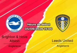 Pronostic Brighton Leeds United – AMEX Stadium, Premier League 3e journée 5 septembre 2026