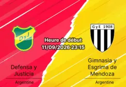 Pronostic Defensa y Justicia Gimnasia Mendoza – Estadio Tito Tomaghello, Liga Profesional Clausura 11 septembre 2026