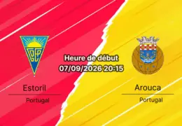 Pronostic Estoril Arouca – Estádio António Coimbra da Mota, Liga Portugal 5e journée 7 septembre 2026