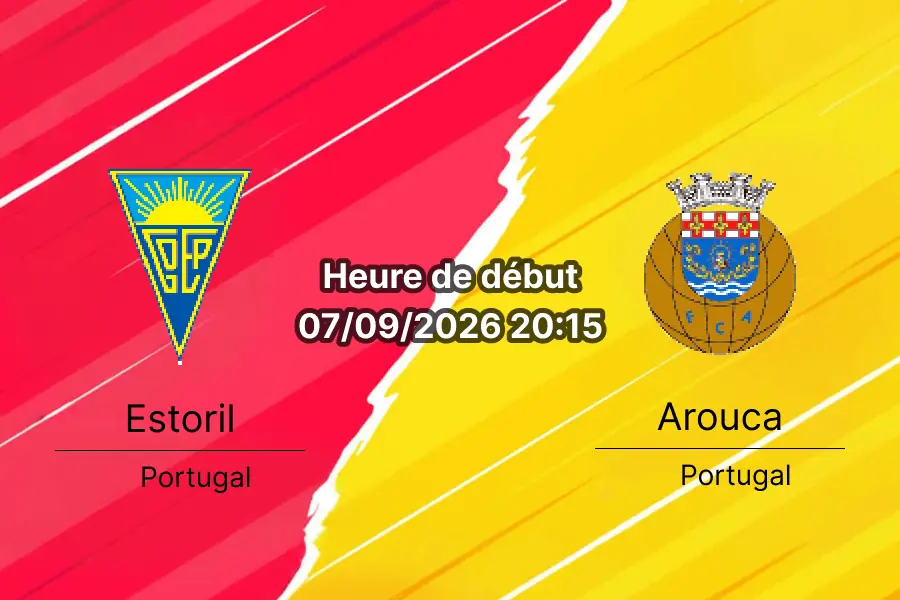 Pronostic Estoril Arouca – Estádio António Coimbra da Mota, Liga Portugal 5e journée 7 septembre 2026