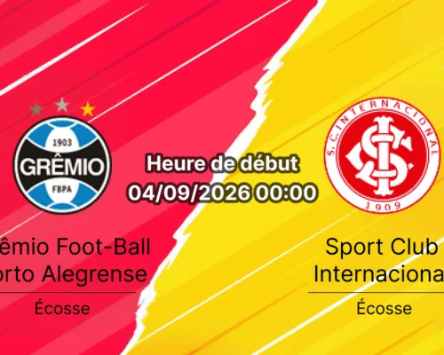 Pronostic Grêmio Internacional – Arena do Grêmio Porto Alegre, Copa do Brasil quarts de finale retour 4 septembre 2026