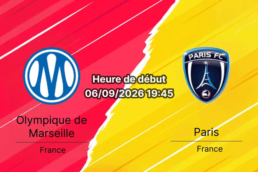 Pronostic Marseille Paris FC – Stade Vélodrome, Ligue 1 3e journée 6 septembre 2026
