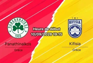 Pronostic Panathinaikos Kifisias – Stade Olympique Spyros Louis, Super League Grèce 10 septembre 2026