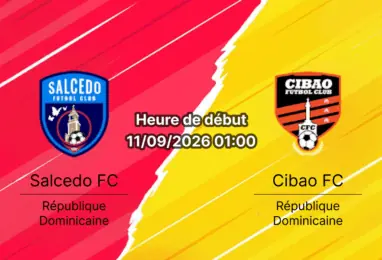 Pronostic Salcedo FC Cibao FC – Polideportivo Moca, Copa Caribe Concacaf 11 septembre 2026