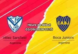 Pronostic Vélez Sarsfield Boca Juniors – Estadio Mario Alberto Kempes Córdoba, Copa Argentina huitièmes de finale 3 septembre 2026