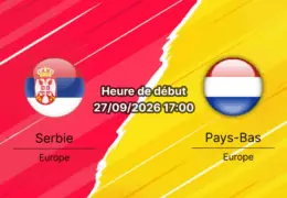 Pronostic Serbie Pays-Bas – Stade Rajko Mitić Belgrade, Ligue des Nations League A Groupe A2, 27 septembre 2026