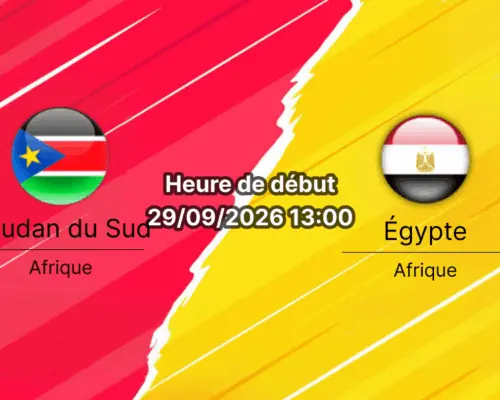 Pronostic Soudan du Sud Égypte – Juba Stadium, 2e journée des éliminatoires de la CAN 2027, 29 septembre 2026