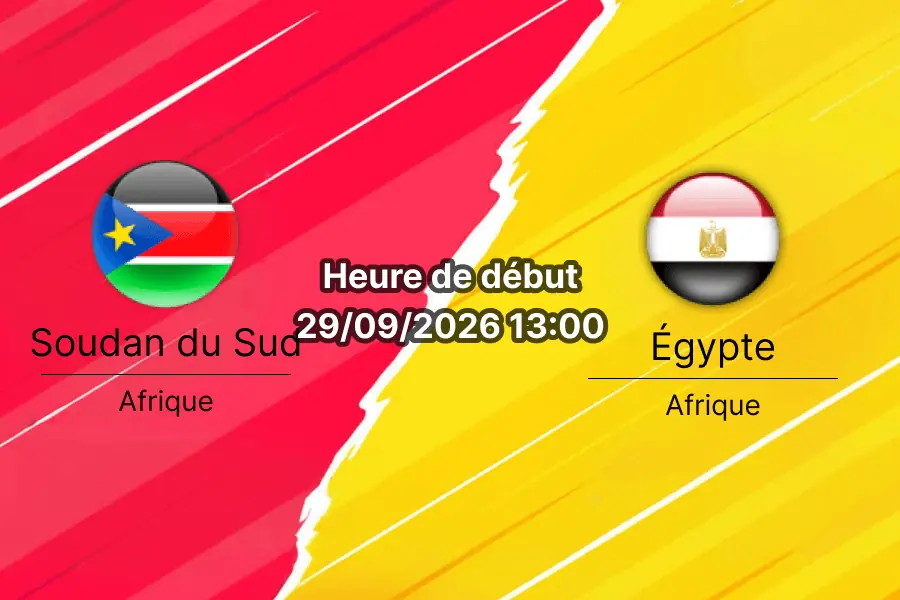 Pronostic Soudan du Sud Égypte – Juba Stadium, 2e journée des éliminatoires de la CAN 2027, 29 septembre 2026