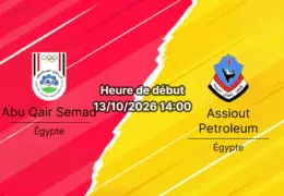 Pronostic Abu Qair Semad Assiout Petroleum – stade de Borg El Arab, Premier League égyptienne, 13 octobre 2026