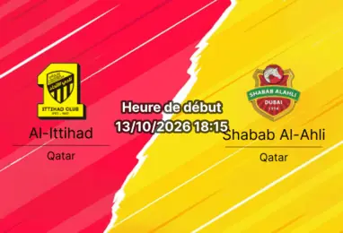 Pronostic Al-Ittihad Shabab Al-Ahli – King Abdullah Stadium de Djeddah, AFC Champions League Elite, 13 octobre 2026