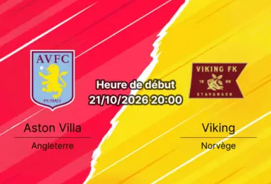 Pronostic Aston Villa Viking FK – Villa Park Birmingham, Ligue des champions UEFA Journée 3, 21 octobre 2026