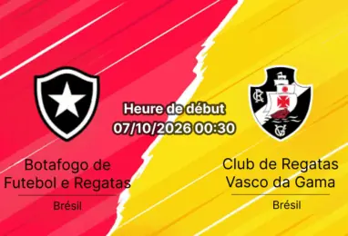 Pronostic Botafogo Vasco — Estádio Nilton Santos Rio de Janeiro, Série A Brasileira Rodada 29 Clássico Carioca, 7 octobre 2026