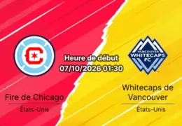 Pronostic Chicago Fire Vancouver Whitecaps — Soldier Field Chicago Illinois, Major League Soccer MLS 2026, 7 octobre 2026
