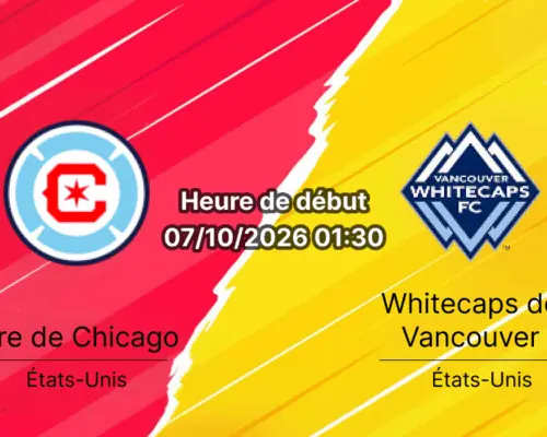 Pronostic Chicago Fire Vancouver Whitecaps — Soldier Field Chicago Illinois, Major League Soccer MLS 2026, 7 octobre 2026
