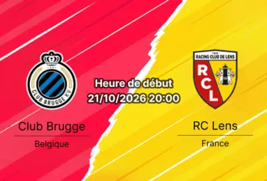 Pronostic Club Bruges RC Lens – Jan Breydel Stadion Bruges, Ligue des champions UEFA Journée 3, 21 octobre 2026