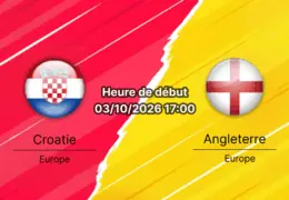 Pronostic Croatie Angleterre — Stadion Rujevica Rijeka, UEFA Nations League Ligue A Groupe 3, 3 octobre 2026
