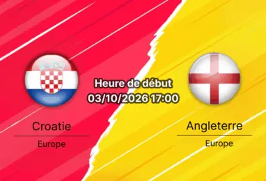 Pronostic Croatie Angleterre — Stadion Rujevica Rijeka, UEFA Nations League Ligue A Groupe 3, 3 octobre 2026