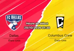 Pronostic FC Dallas Columbus Crew – Toyota Stadium, Frisco, MLS 2026, 29 octobre 2026