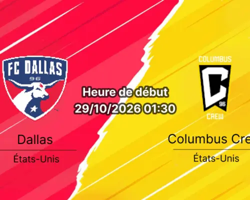 Pronostic FC Dallas Columbus Crew – Toyota Stadium, Frisco, MLS 2026, 29 octobre 2026