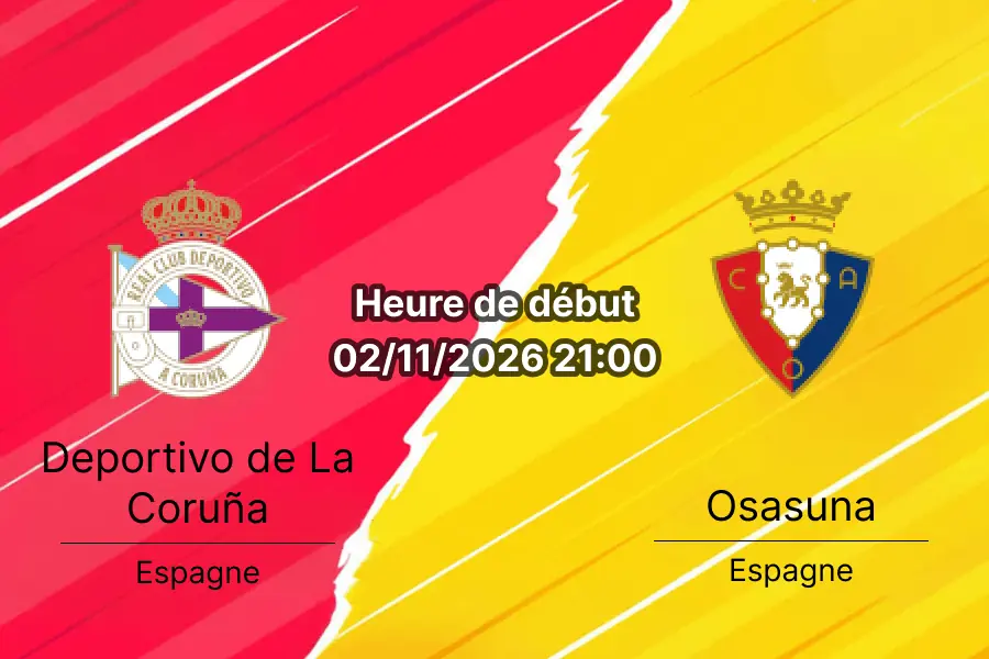 Pronostic Deportivo Osasuna – Estadio Riazor La Coruna, La Liga Journée 11, 2 novembre 2026
