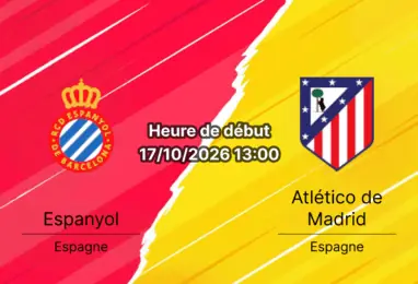 Pronostic Espanyol Atlético Madrid – RCDE Stadium, Cornellà de Llobregat, La Liga Journée 9, 17 octobre 2026