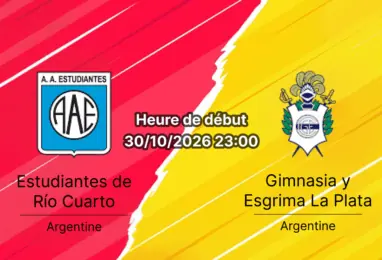Pronostic Estudiantes Rio Cuarto Gimnasia La Plata – Estadio Ciudad de Río Cuarto, Clausura 2026, 30 octobre 2026