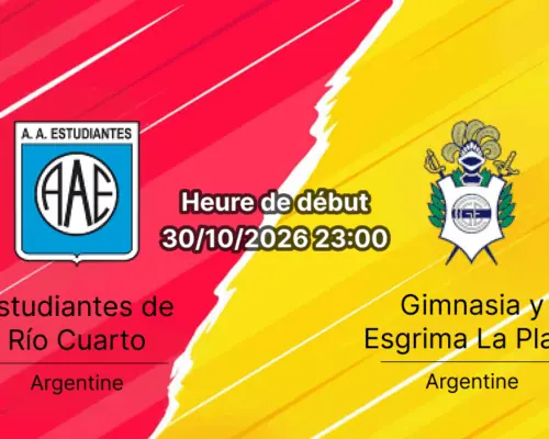 Pronostic Estudiantes Rio Cuarto Gimnasia La Plata – Estadio Ciudad de Río Cuarto, Clausura 2026, 30 octobre 2026