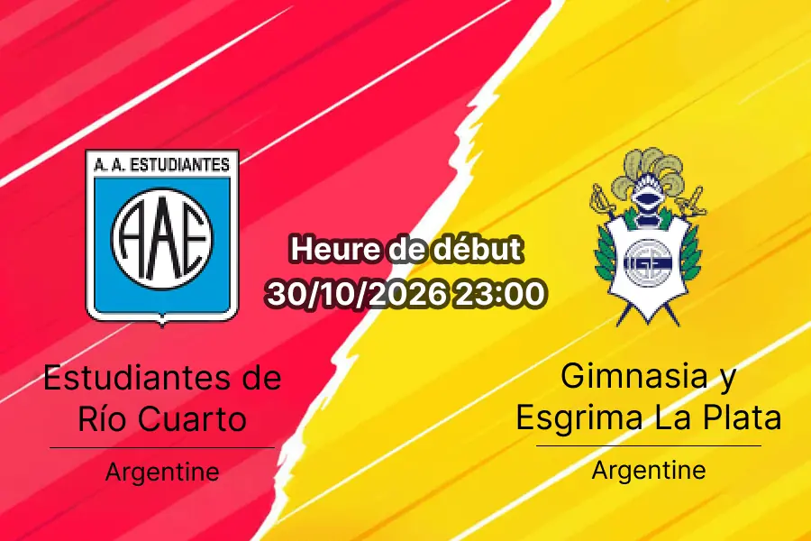 Pronostic Estudiantes Rio Cuarto Gimnasia La Plata – Estadio Ciudad de Río Cuarto, Clausura 2026, 30 octobre 2026