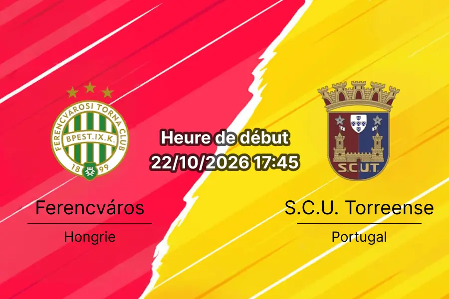 Pronostic Ferencváros Torreense – Groupama Arena Budapest, UEFA Europa League Journée 3, 22 octobre 2026