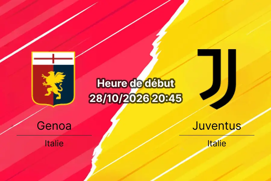 Pronostic Genoa Juventus – Stadio Luigi Ferraris, Gênes, Serie A Journée 9, 28 octobre 2026