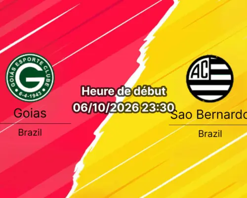 Pronostic Goias Athletic MG – Estádio Hailé Pinheiro de Goiania, Serie B brésilienne, 6 octobre 2026