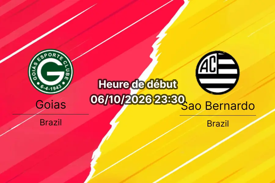 Pronostic Goias Athletic MG – Estádio Hailé Pinheiro de Goiania, Serie B brésilienne, 6 octobre 2026