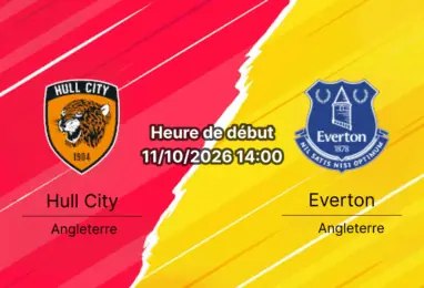 Pronostic Hull City Everton — MKM Stadium, Premier League Journée 6, 11 octobre 2026