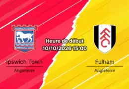Pronostic Ipswich Town Fulham — Portman Road, Premier League Journée 6, 10 octobre 2026