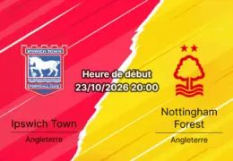 Pronostic Ipswich Town Nottingham Forest – Portman Road, Premier League Journée 8, 23 octobre 2026