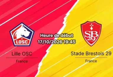 Pronostic Lille OSC Brest – Stade Pierre-Mauroy, Villeneuve d'Ascq, Ligue 1 Journée 7, 17 octobre 2026