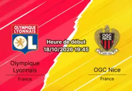 Pronostic Lyon Nice – Groupama Stadium, Décines-Charpieu, Ligue 1 Journée 7, 18 octobre 2026