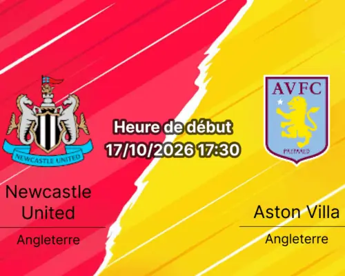 Pronostic Newcastle Aston Villa – St James' Park, Premier League Journée 7, 17 octobre 2026
