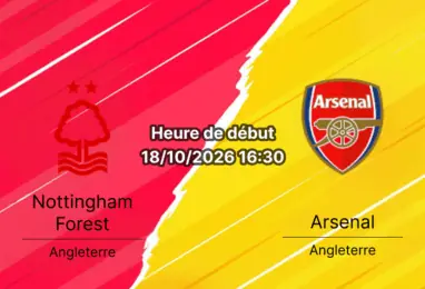 Pronostic Nottingham Forest Arsenal – City Ground, Nottingham, Premier League Journée 7, 18 octobre 2026