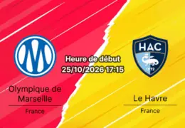 Pronostic OM Le Havre – Stade Orange Vélodrome, Ligue 1 Journée 8, 25 octobre 2026, Marseille