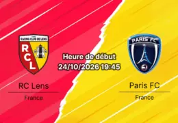 Pronostic RC Lens Paris FC – Stade Bollaert-Delelis, Ligue 1 Journée 8, 24 octobre 2026, Lens