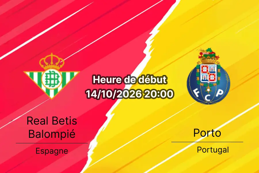 Pronostic Real Betis Porto – Estadio Benito Villamarín, Ligue des champions UCL J2, 14 octobre 2026