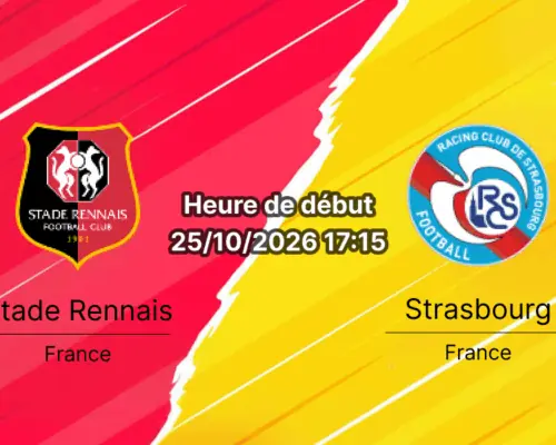 Pronostic Rennes Strasbourg – Roazhon Park, Ligue 1 Journée 8, 25 octobre 2026, Rennes