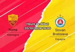 Pronostic Roma Slovan Bratislava – Stadio Olimpico de Rome, 3e journée de Ligue des champions, 20 octobre 2026