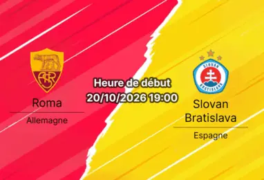Pronostic Roma Slovan Bratislava – Stadio Olimpico de Rome, 3e journée de Ligue des champions, 20 octobre 2026