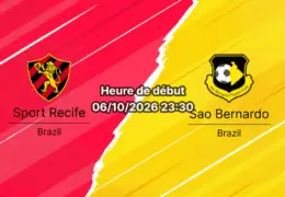 Pronostic Sport Recife Sao Bernardo – stade Adelmar da Costa Carvalho de Recife, Serie B brésilienne, 6 octobre 2026