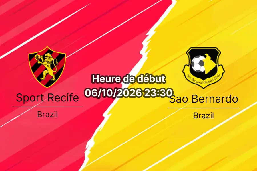 Pronostic Sport Recife Sao Bernardo – stade Adelmar da Costa Carvalho de Recife, Serie B brésilienne, 6 octobre 2026